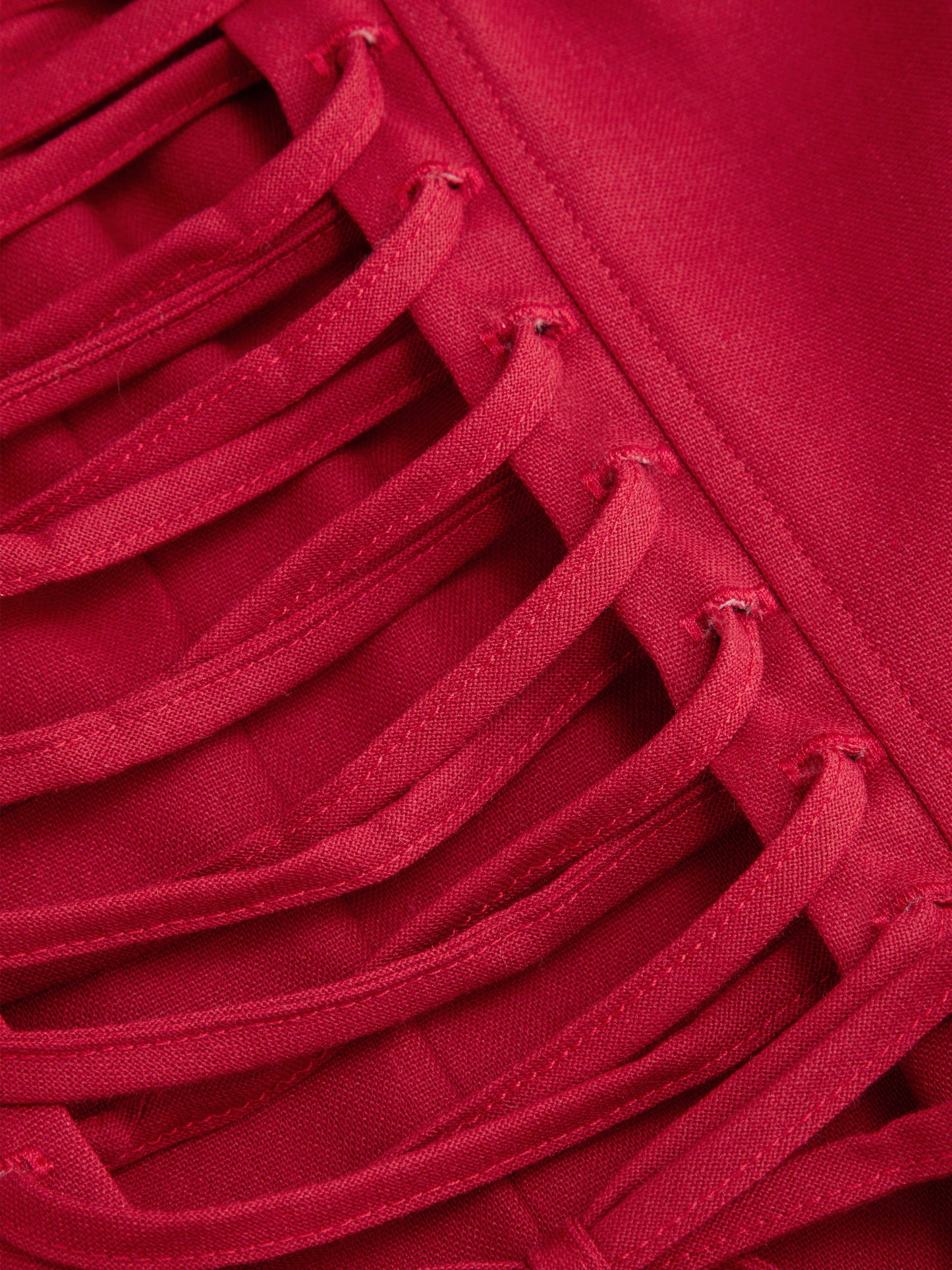 Cider Vestido Maxi Acampanado con Escote en U y Cordones
