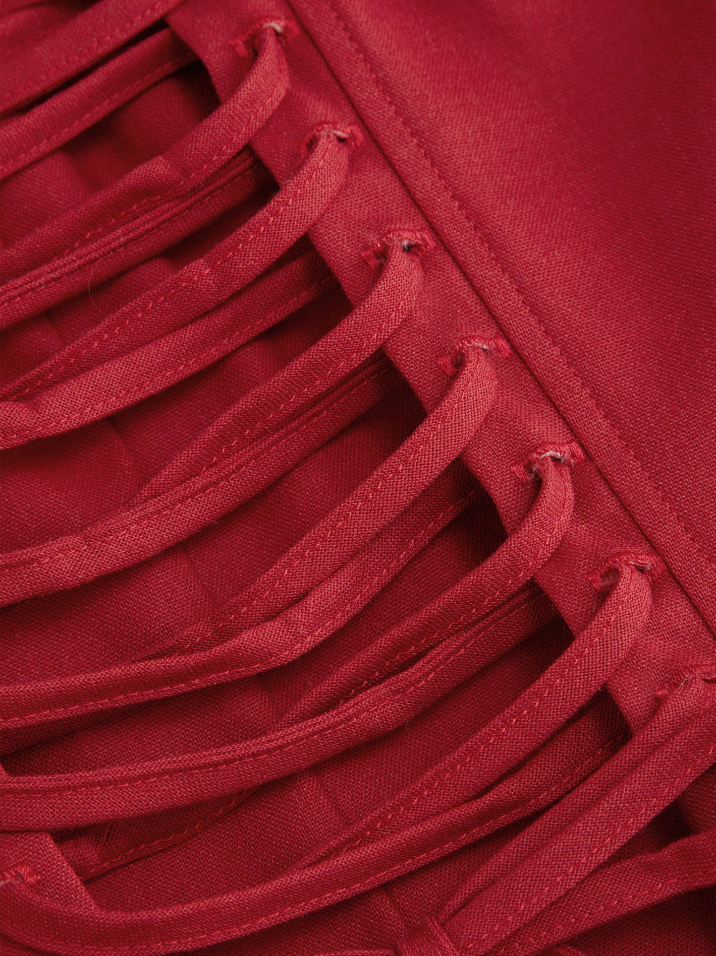 Cider Vestido Maxi Acampanado con Escote en U y Cordones