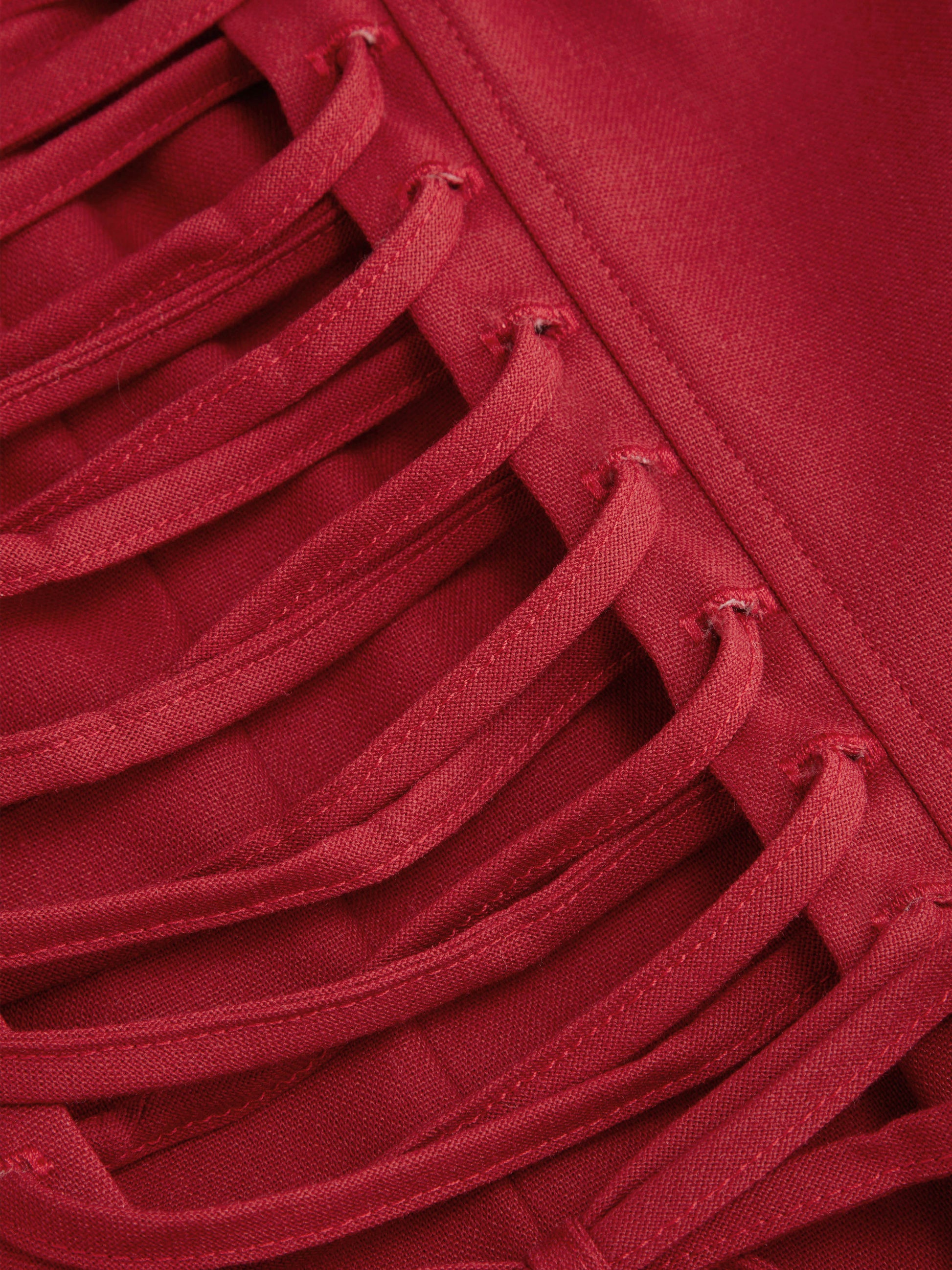 Cider Vestido Maxi Acampanado con Escote en U y Cordones