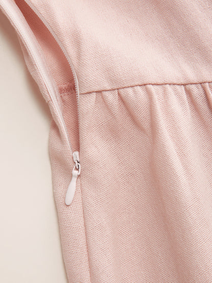 Cider Vestido Maxi Acampanado con Escote en U y Cordones