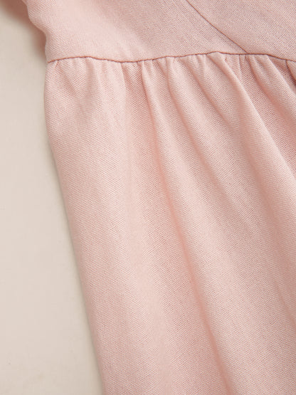 Cider Vestido Maxi Acampanado con Escote en U y Cordones