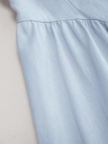 Cider Vestido Maxi Acampanado con Escote en U y Cordones