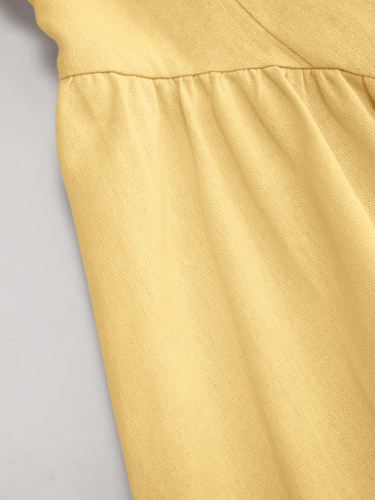 Cider Vestido Maxi Acampanado con Escote en U y Cordones