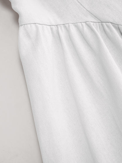 Cider Vestido Maxi Acampanado con Escote en U y Cordones