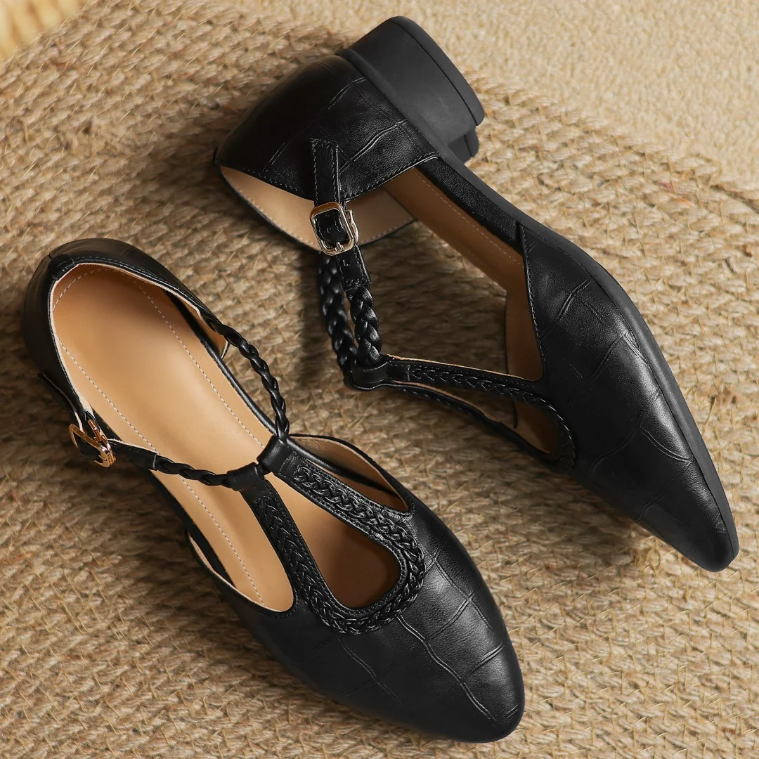 Delacroix Paris Charlotte Zapatos Mary Jane Planos para Mujer