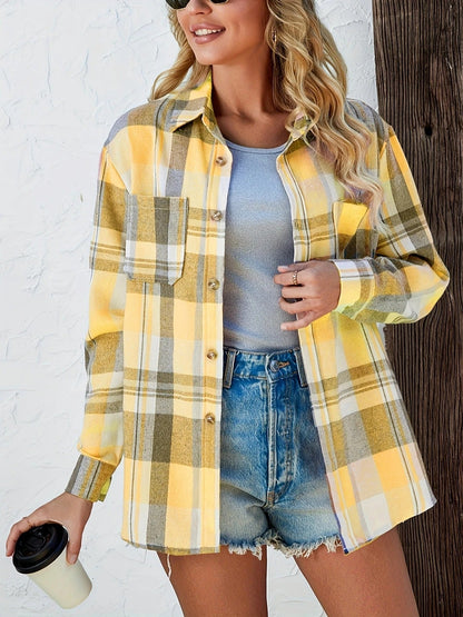 Alevioka Frances Camisa de Franela a Cuadros Oversized para Mujer