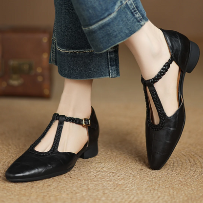 Delacroix Paris Charlotte Zapatos Mary Jane Planos para Mujer