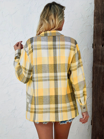 Alevioka Frances Camisa de Franela a Cuadros Oversized para Mujer