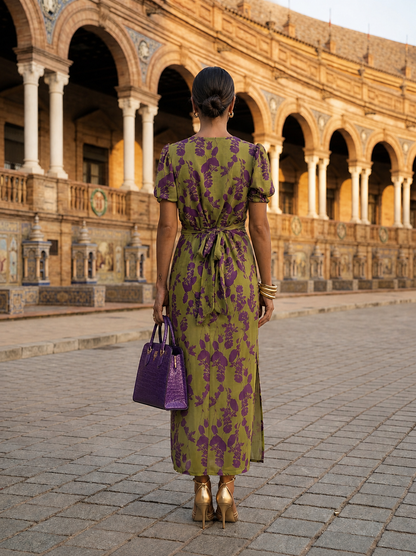 Lidia Nova Vestido Maxi Floral con Caída Fluida Elegante