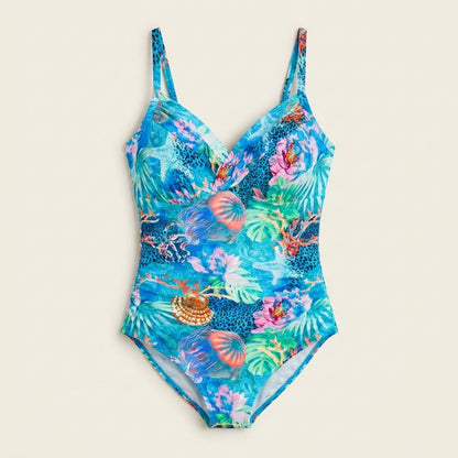 Lia Moretti Meloryanne Bañador Efecto Vientre Plano Azul Cyan