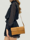 Bolso de Mano de Piel Auténtica Martillada para Mujer