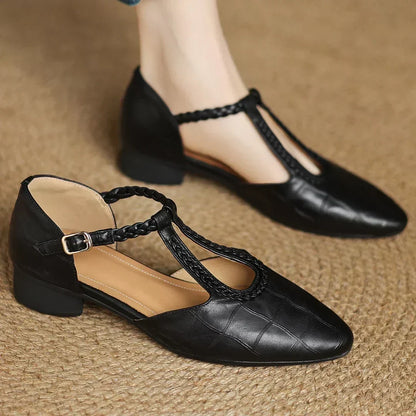 Delacroix Paris Charlotte Zapatos Mary Jane Planos para Mujer