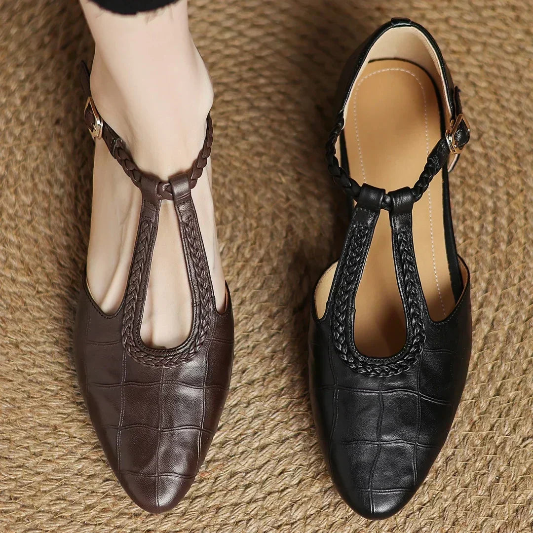 Delacroix Paris Charlotte Zapatos Mary Jane Planos para Mujer