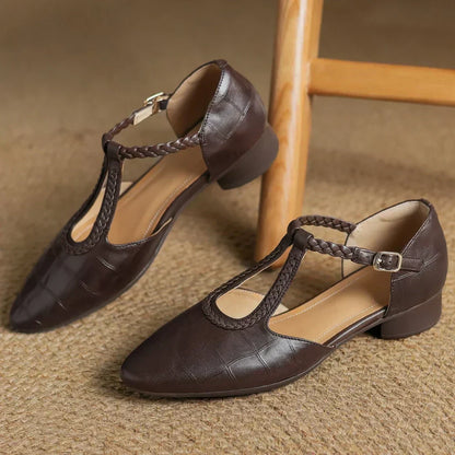 Delacroix Paris Charlotte Zapatos Mary Jane Planos para Mujer