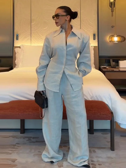 Altea - Conjunto Camisa y Pantalon Palazzo