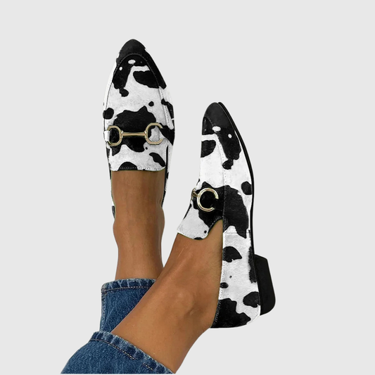 Anna Mocasines con Estampado y Detalle de Hebilla para Mujer