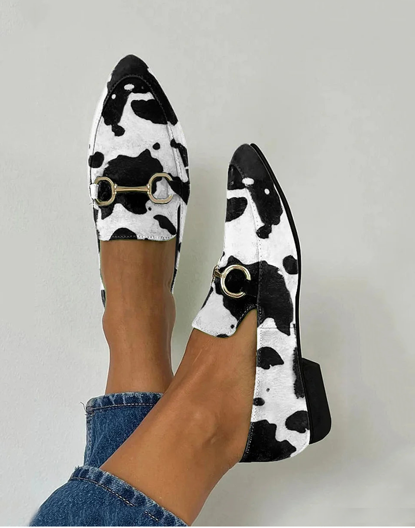 Anna Mocasines con Estampado y Detalle de Hebilla para Mujer
