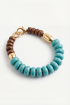 Mi Tienda Collar Turchese Antico Piedras Turquesa y Madera
