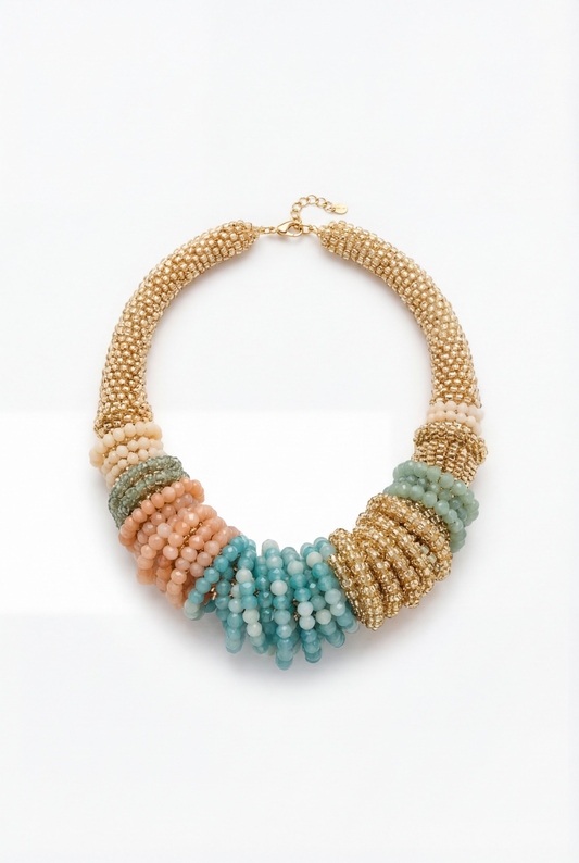 Mi Tienda Collar Acqua Preziosa De Cuentas Turquesa Y Coral