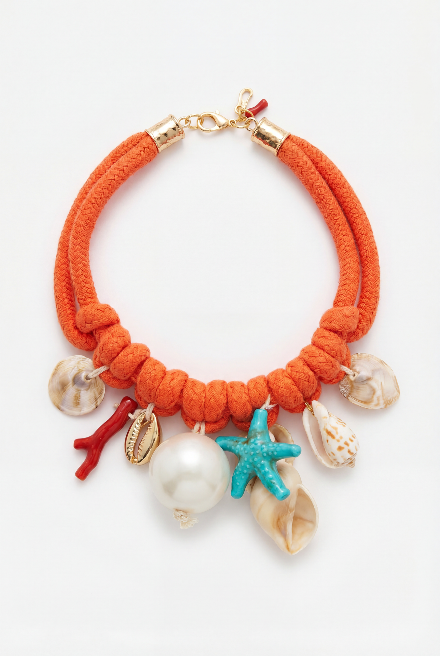 Isabelinass Souffle de Corail Collar con Dije de Coral