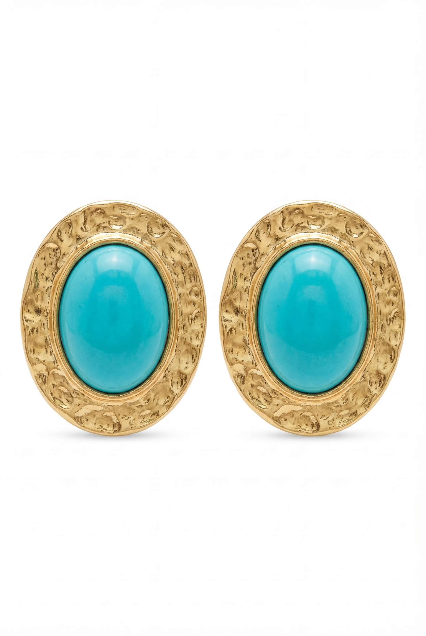 Pendientes Mi Tienda Capri Turchese con Acabado Dorado Turquesa