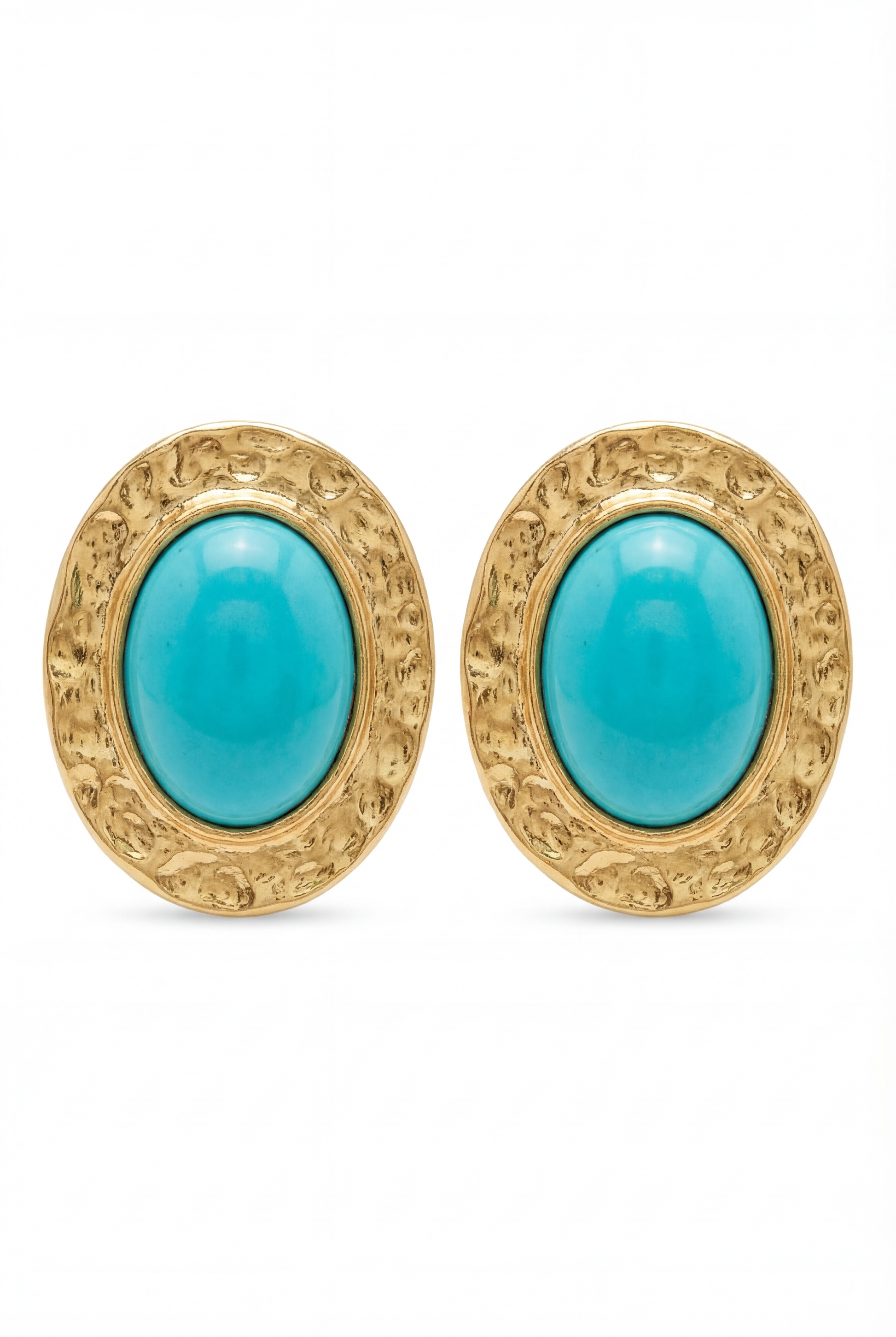Pendientes Mi Tienda Capri Turchese con Acabado Dorado Turquesa