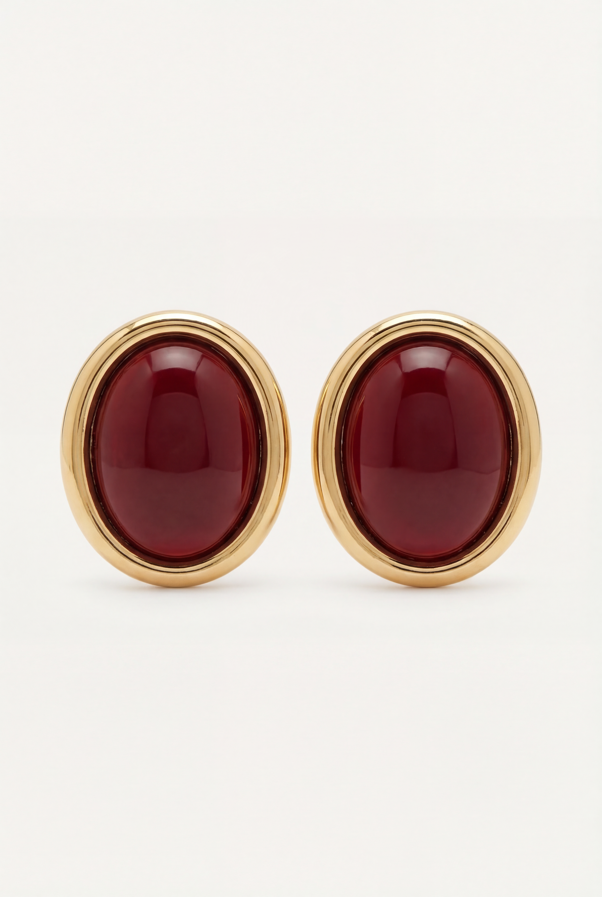 Mi tienda Rubino Amalfi Aretes de Oro con Piedra Granate