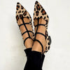 Franca Zapatos de Tacón con Correa de Leopardo para Mujer