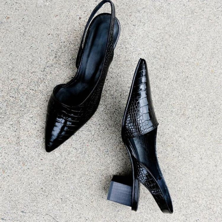 Graziella Zapatos de Tacón con Puntera Ancha para Mujer