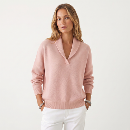 Jersey de Punto con Cuello en V para Mujer