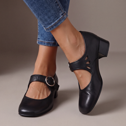 Delacroix Paris Nathalie Zapatos Mary Jane de Cuir para Mujer
