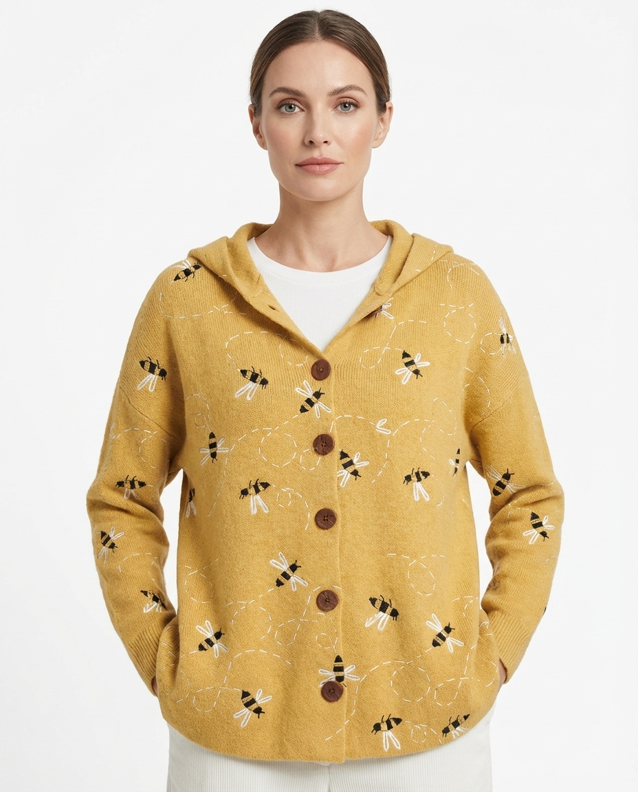 Van Delft Mode Elegantly Soft Cárdigan para Mujer