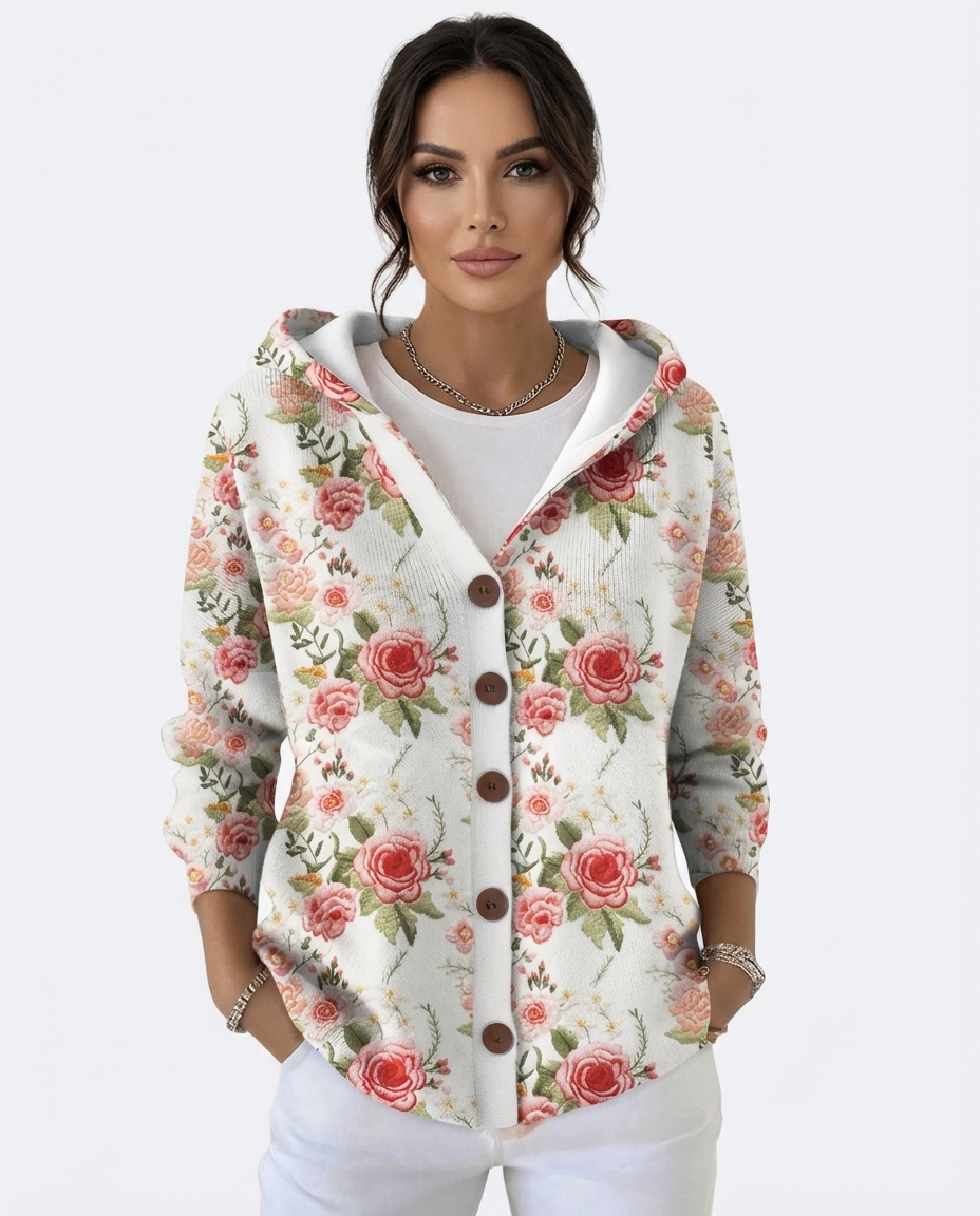 Van Delft Mode Elegantly Soft Cárdigan para Mujer