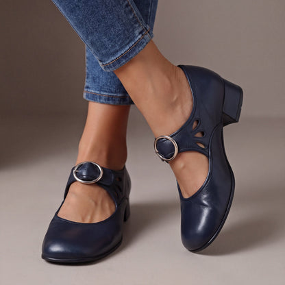 Delacroix Paris Nathalie Zapatos Mary Jane de Cuir para Mujer