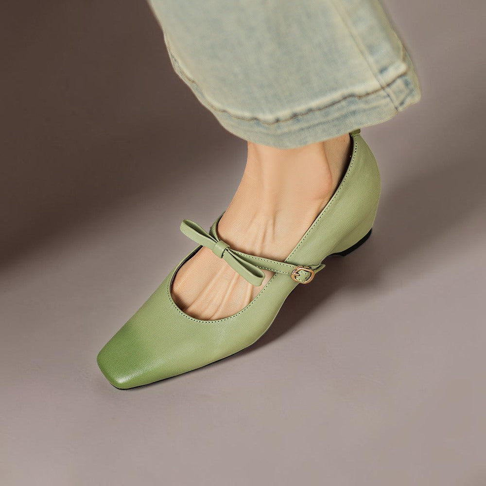 Delacroix Paris Chloé Zapatos Mary Jane con Lazo para Mujer