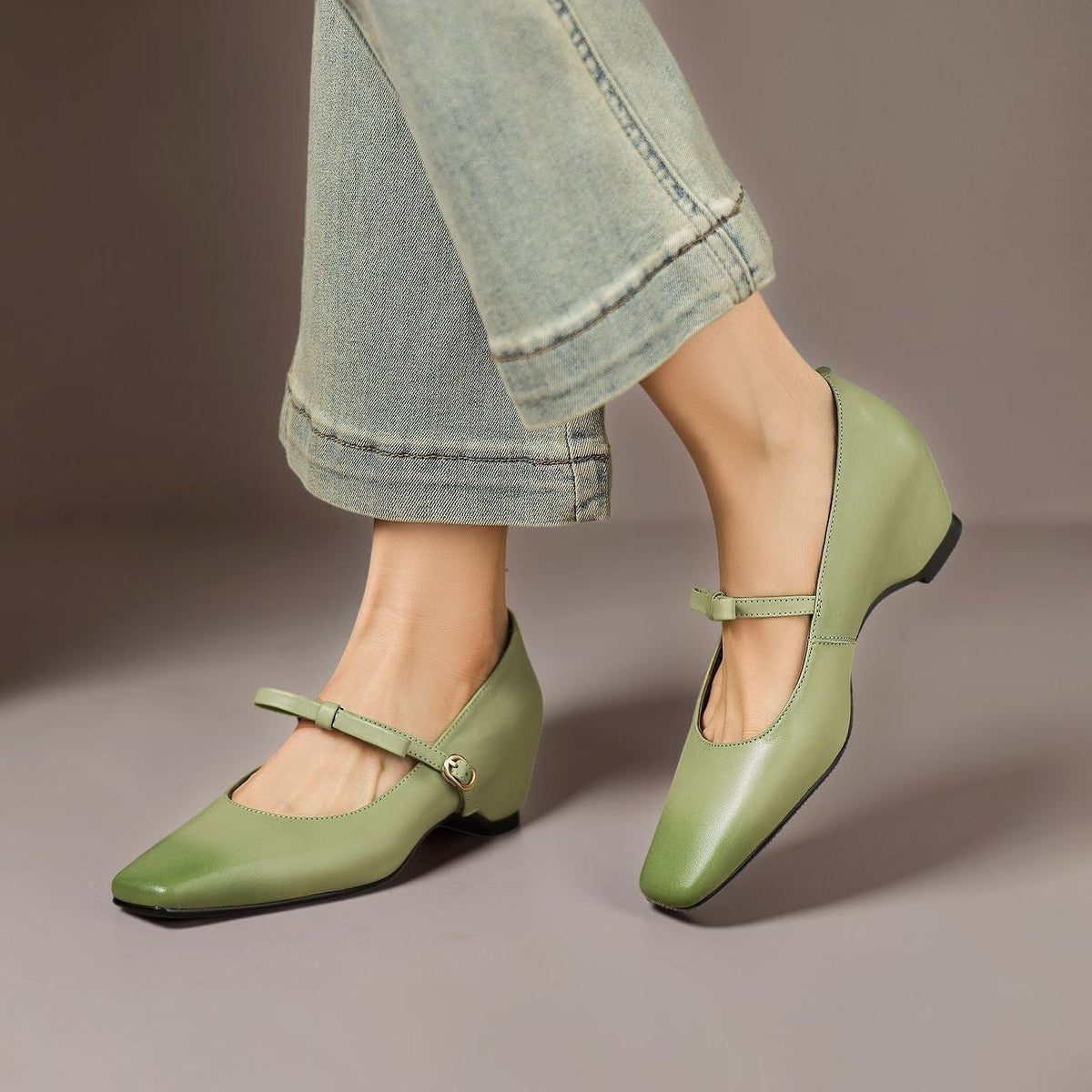 Delacroix Paris Chloé Zapatos Mary Jane con Lazo para Mujer