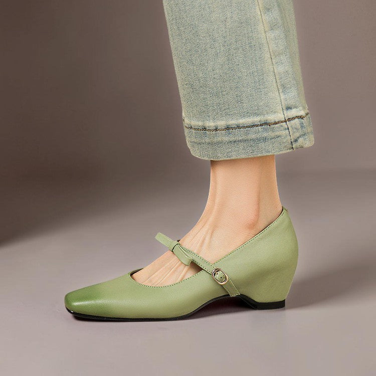 Delacroix Paris Chloé Zapatos Mary Jane con Lazo para Mujer