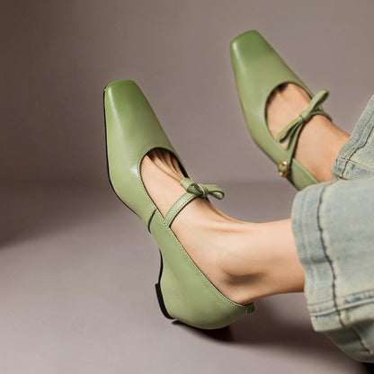 Delacroix Paris Chloé Zapatos Mary Jane con Lazo para Mujer