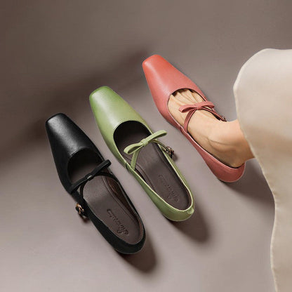 Delacroix Paris Chloé Zapatos Mary Jane con Lazo para Mujer