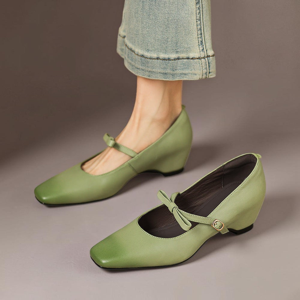 Delacroix Paris Chloé Zapatos Mary Jane con Lazo para Mujer
