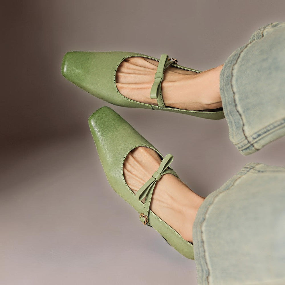 Delacroix Paris Chloé Zapatos Mary Jane con Lazo para Mujer