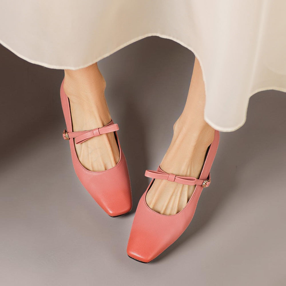 Delacroix Paris Chloé Zapatos Mary Jane con Lazo para Mujer
